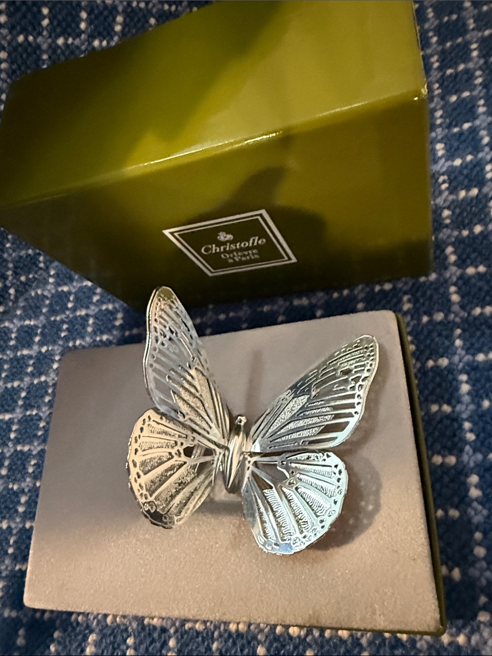 Christofle Silver-Plated Butterfly Accent Sculpture